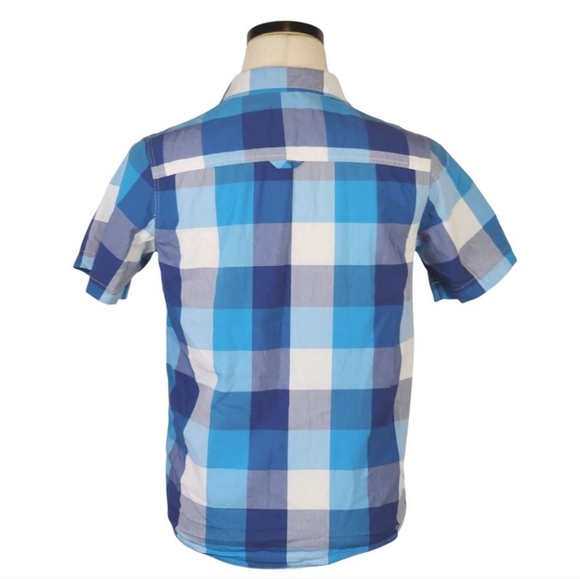 Urban Pipeline MaxFlex Blue Plaid Button-Down Shirt Men’s XL Short Sleeve - Picture 4 of 7
